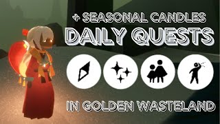 Todays Daily Quests in Golden Wasteland  Sky Children of the Light [upl. by Ycram]