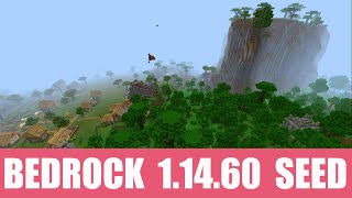 Minecraft Bedrock 11460 Seed Jungle temple village with blacksmith shattered savanna at spawn [upl. by Hansel]