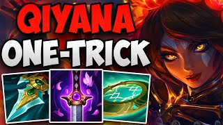 AMAZING QIYANA MID GAMEPLAY BY A CHALLENGER QIYANA ONETRICK  CHALLENGER QIYANA MID GAMEPLAY  S13 [upl. by Eirotal]