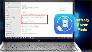 How to Enable Disable Battery Saver Mode in Windows 10 Laptop [upl. by Azpurua]