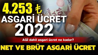 Asgari Ücret 2022  Brüt Ücret Ve AGİ Dahil Net Ücret Ne Kadar Oldu [upl. by Nrubliw]