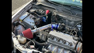 Honda Civic Aerodeck 14i S MB8 SHORT RAMCOLD AIR INTAKE SOUND [upl. by Iruam574]