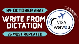 PTE Write From Dictation  OCTOBER 2023  Most Repeated [upl. by Wylma]