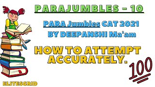 Parajumbles Practice for CAT  ElitesGrid  Video 10 [upl. by Ydorb]