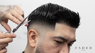 How to do a perfect MID FADE with combover haircut barber menshair barbershop [upl. by Nikolas]