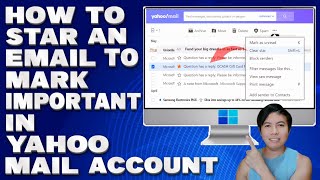 How To Star an Email To Mark Important in Yahoo Mail Account Guide [upl. by Relyc689]