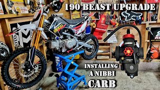 NEW Carb Install Nibbi 28mm on WPB 190cc [upl. by Aneles641]