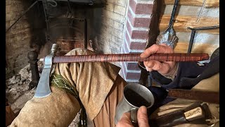 Finishing the Pipe Tomahawk  1700s  HISTORY  BLACKSMITHING [upl. by Affer]