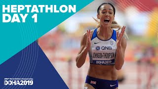 Heptathlon Day 1  World Athletics Championships Doha 2019 [upl. by Yentirb]