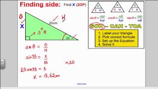 Trigonometry SOHCAHTOA GCSE Higher Maths [upl. by August]