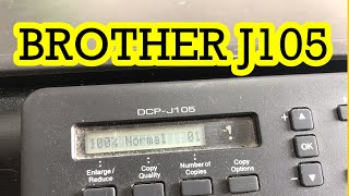 BROTHER DCP J105 MANUAL TEST PRINT and HEAD CLEANING  BROTHER PRINTER [upl. by Notsle24]