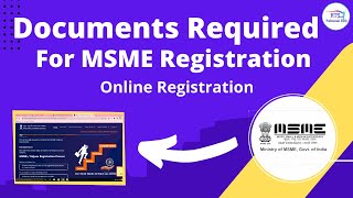 Msme Registration online  Documents Required for MSME Registration msme registration kaise kare [upl. by Ellebanna433]