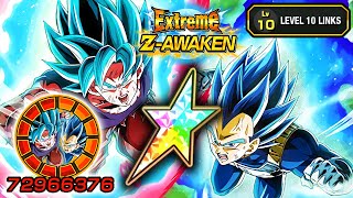 100 EZA LR SSBKK GOKU amp SSBE VEGETA LEVEL 10 LINKS Dragon Ball Z Dokkan Battle [upl. by Benjy386]