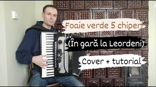 Foaie verde 5 chiperi În gară la Leordeni  Cover  tutorial Nistrean Adrian [upl. by Ardnnaed]