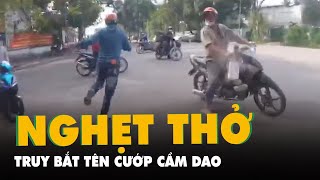 Nghẹt thở cảnh truy đuổi cướp cầm dao trên đường phố ở quận Bình Tân TPHCM [upl. by Rodge]