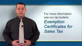 NYS Sales Tax Exemption Certificates [upl. by Sholeen491]