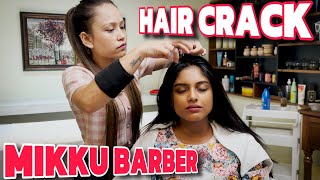 Hair cracking head massage therapy by Mikku Barber to reduce headache n Stress 💈ASMR [upl. by Eissej]