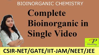 Complete Bioinorganic Chemistry for CSIRNET  GATE  MSc [upl. by Dominique]