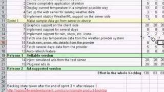 Managing your Scrum Product Backlog in a simple Excel [upl. by Shandy]