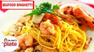 AWESOME SEAFOOD SPAGHETTI RECIPE  Italian Seafood Pasta Recipe [upl. by Aenad488]