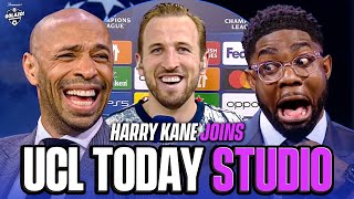 Harry Kane jokes with Thierry Henry Micah Richards amp Carragher   UCL Today  CBS Sports Golazo [upl. by Handler]