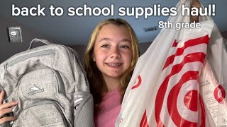 back to school supplies haul  8th grade  20242025 [upl. by Davidson145]