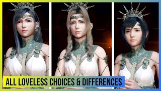 FF7 Rebirth All Loveless Choices amp Differences 4K [upl. by Lleryd]