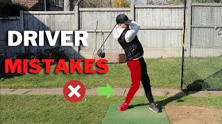 AVOID THESE 3 GOLF DRIVER SWING MISTAKES [upl. by Akinorev]