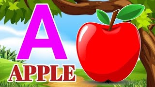 A for Apple  Phonics learning Song  ABCD nursery rhymes  abclearningsongs [upl. by Naibaf]