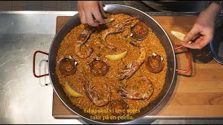 Sådan laver du paella a la Restaurant Camino med kok Marcus Thomey [upl. by Wemolohtrab838]