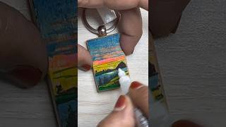 Scenery drawing on key ring shortsfeed trending youtubeshorts viralvideo scenerydrawing [upl. by Canty]