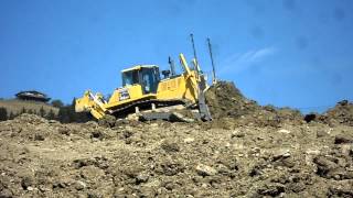 Caterpillar D8N amp Komatsu 155AX  Bennedetti amp Roger Mabboux  Megeve HD [upl. by Nyrek229]