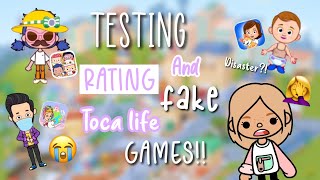 TESTING AND RATING FAKE TOCA LIFE GAMES 💕🤭 [upl. by Joashus]