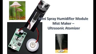 Mini Spray Humidifier Module  Mist Maker  Ultrasonic Atomizer [upl. by Ahcilef]