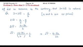 Prove that 3  2√5 is irrational [upl. by Notreb]