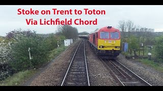 Cab View Stoke on Trent to Toton Via Lichfield Chord [upl. by Nereil]