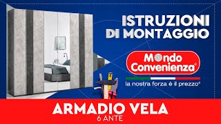 Istruzioni di montaggio Armadio Vela  MONDO CONVENIENZA [upl. by Moshell]