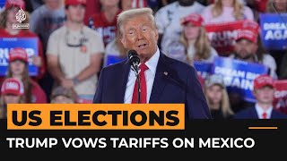 Trump vows tariffs on Mexico over border issues  AJ Shorts [upl. by Kilbride]