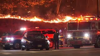 FDNY continues battling brush fire in Inwood Hill Park [upl. by Ahsieker]