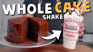 We Put A Whole Slice of Cake In A Milkshake  Portillos Cake Shake FROM SCRATCH [upl. by Tiat420]