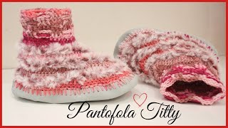 TUTORIAL Pantofola uncinetto quotTittyquot [upl. by Falo]