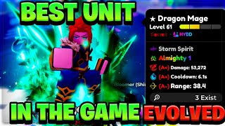 NEW Evolved Dragon Mage ALMIGHTY Is The BEST UNIT In Anime Defenders [upl. by Prudy93]