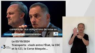 031024 Transports  Clash entre lÉtat la CDC et la CCI la Corse bloquée [upl. by Ettelra]