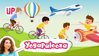 UP Kids Yoga Fun with Airplanes Buses Hot Air Balloons and More [upl. by Gaulin]