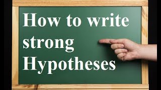 how to write hypothesis in research paper i step by step guide [upl. by Fiester]