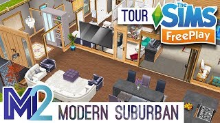 Sims FreePlay  Modern Suburban Family House Original Design [upl. by Turro]