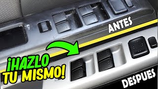 COMO PINTAR LOS 😱 PLÁSTICOS O CARCASAS DE UN AUTO🚘UTILIZANDO POCOS MATERIALESLIJAS Y SPRAY [upl. by Onin]