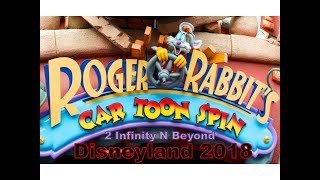 Roger Rabbits Car Toon Spin at Disneyland RideAlong 2018 [upl. by Yhtak]