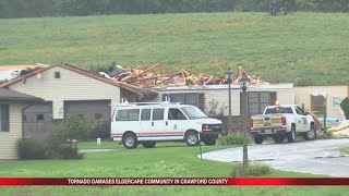 Tornado hits eldercare facility in Conneautville [upl. by Lubin]