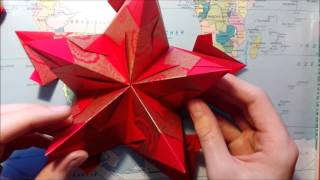 Tutorial Origami Bascetta Stern zusammenstecken [upl. by Lait]